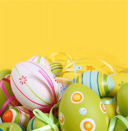 painted happy flowers - Painted Easter eggs Stock Photo - Budget Royalty-Free & Subscription, Code: 400-04433134