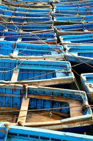 Port of essaouira in Morocco - blue fisher boats Stock Photo - Budget Royalty-Free & Subscription, Code: 400-04433151