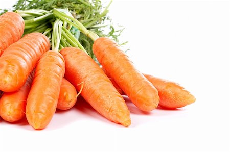 simsearch:400-03964348,k - Bunch of fresh carrots with shadow on white background Stockbilder - Microstock & Abonnement, Bildnummer: 400-04433180