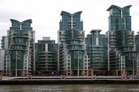 Three Buildings on the River Thames, London. Stock Photo - Budget Royalty-Free & Subscription, Code: 400-04433341