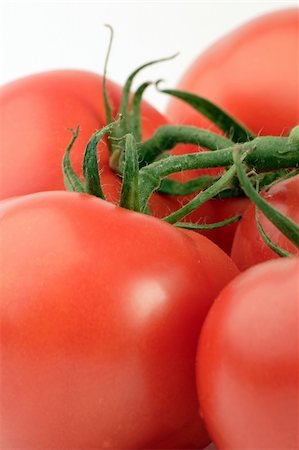 simsearch:400-05075296,k - Vine Tomato's set against a plain background Stock Photo - Budget Royalty-Free & Subscription, Code: 400-04433458