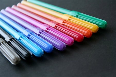 egypix (artist) - Colored Markers set pens Stockbilder - Microstock & Abonnement, Bildnummer: 400-04433896