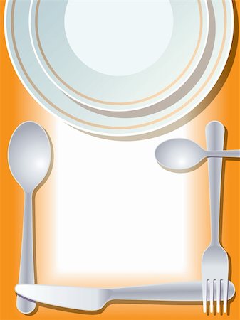 simsearch:400-04060593,k - Place setting with plate, fork, spoon, knife Stockbilder - Microstock & Abonnement, Bildnummer: 400-04444270