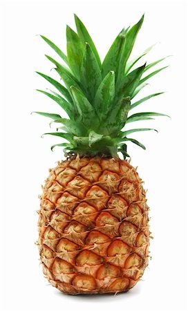 simsearch:400-04650758,k - ripe pineapple isolated on white Stock Photo - Budget Royalty-Free & Subscription, Code: 400-04444336