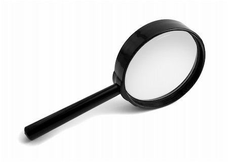 simsearch:400-04996978,k - Magnifying glass isolated on white Photographie de stock - Aubaine LD & Abonnement, Code: 400-04444347