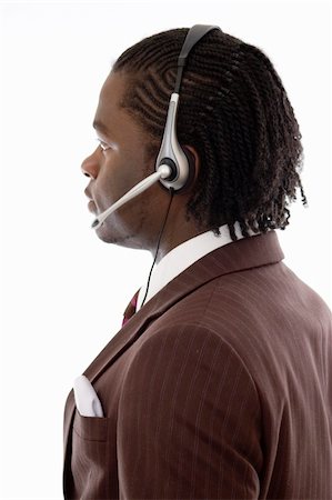 simsearch:400-03914864,k - This is an image of a man with a microphone headset on. This image can be used for telecommunication and service themes. Stock Photo - Budget Royalty-Free & Subscription, Code: 400-04444501