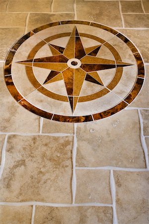 Marble floor with star shape in affluent home. Stock Photo - Budget Royalty-Free & Subscription, Code: 400-04445501