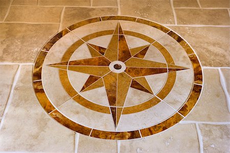 Marble floor with star shape in affluent home. Stock Photo - Budget Royalty-Free & Subscription, Code: 400-04445502