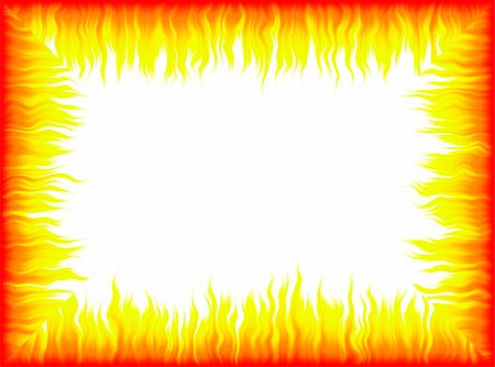 White background with colorful frame made of flames Stock Photo - Budget Royalty-Free & Subscription, Code: 400-04446622