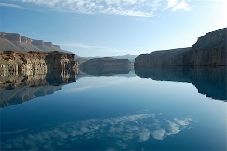 An amazingly blue lake in the desert / mountain scenery of the Hazarajat, Central Afghanistan Stock Photo - Budget Royalty-Free & Subscription, Code: 400-04446696
