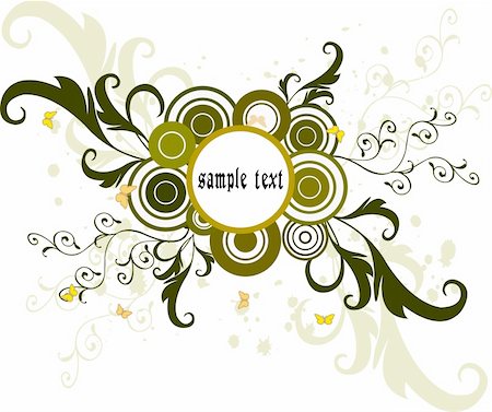 simsearch:400-04284777,k - Abstract art floral design background - vector illustration Fotografie stock - Microstock e Abbonamento, Codice: 400-04447328