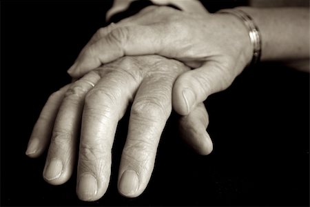 Hands of an older couple, caring and loving. Stock Photo - Budget Royalty-Free & Subscription, Code: 400-04448138