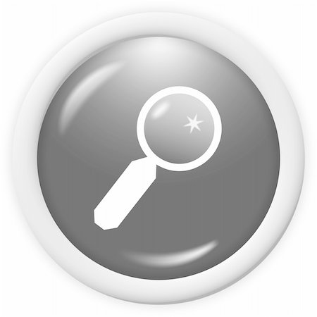 simsearch:400-05200843,k - 3d magnifying glass icon -  computer generated clipart Foto de stock - Super Valor sin royalties y Suscripción, Código: 400-04448542