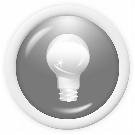 stelianion (artist) - 3d icon symbol - bulb, ideas concept - web design Photographie de stock - Aubaine LD & Abonnement, Code: 400-04448550