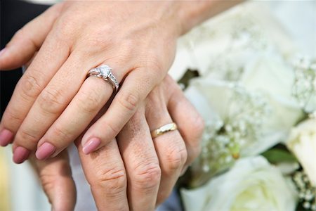simsearch:400-04950359,k - Close-up of bride and groom's hands overlapping. Stock Photo - Budget Royalty-Free & Subscription, Code: 400-04449072