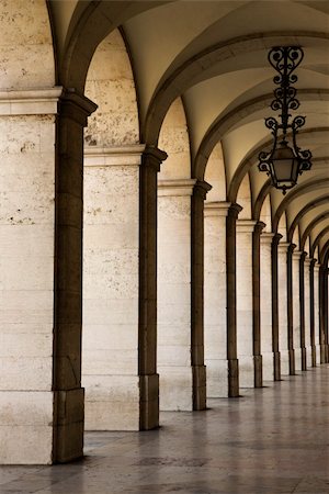 Colonnade in Lisbon, Portugal. Stock Photo - Budget Royalty-Free & Subscription, Code: 400-04449287