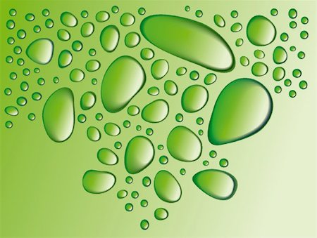 simsearch:400-06415772,k - Drops on a green glass surface Photographie de stock - Aubaine LD & Abonnement, Code: 400-04449916