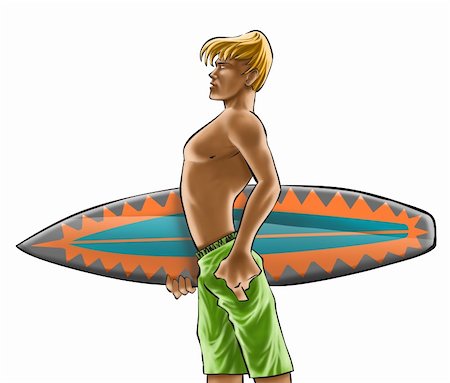 simsearch:400-04118162,k - a boy with his surf board Stock Photo - Budget Royalty-Free & Subscription, Code: 400-04440214