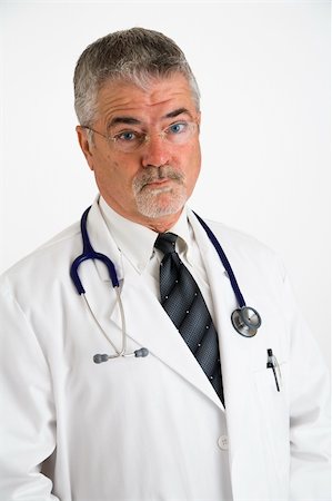 pblscooter (artist) - Happy doctor wearing a while lab coat and stethoscope around his neck with hands in pockets Stock Photo - Budget Royalty-Free & Subscription, Code: 400-04440347