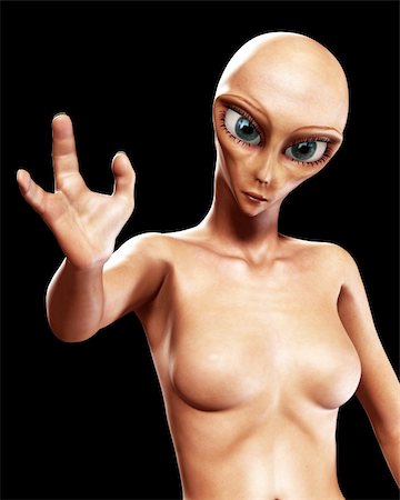 simsearch:400-06091348,k - An image of a alien and human female hybrid. Photographie de stock - Aubaine LD & Abonnement, Code: 400-04440449