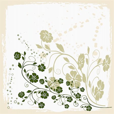 simsearch:400-04284777,k - Floral Background - art, artistic, vector illustration Photographie de stock - Aubaine LD & Abonnement, Code: 400-04441831