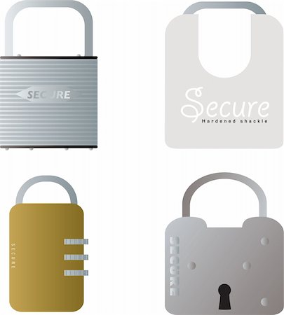 simsearch:400-04212998,k - illustration of four different padlock in silver and gold Foto de stock - Royalty-Free Super Valor e Assinatura, Número: 400-04442309