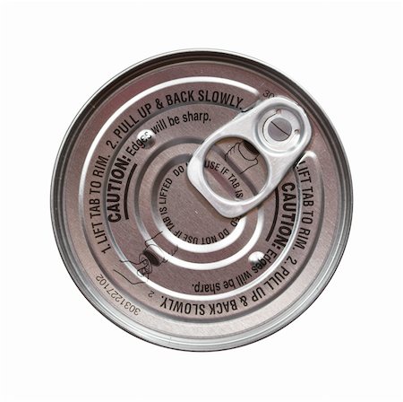 ringed seal - A round pull top lid on an aluminum can isolated over a white background Photographie de stock - Aubaine LD & Abonnement, Code: 400-04442718
