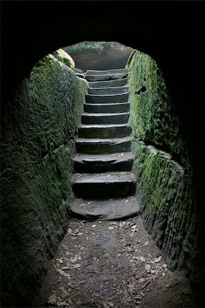 simsearch:400-06481952,k - Stairs at the end of a cave...more in my portfolio. Stock Photo - Budget Royalty-Free & Subscription, Code: 400-04442828