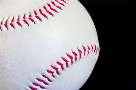 simsearch:400-04673387,k - A baseball on a black background Photographie de stock - Aubaine LD & Abonnement, Code: 400-04443302