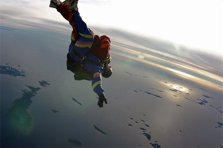 sky diver - basejumping skydiving Stock Photo - Budget Royalty-Free & Subscription, Code: 400-04443656