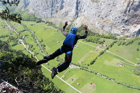 sky diver - basejumping Stock Photo - Budget Royalty-Free & Subscription, Code: 400-04443657