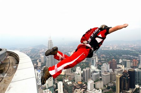 sky diver - basejumping Stock Photo - Budget Royalty-Free & Subscription, Code: 400-04443666