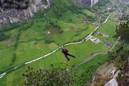 sky diver - basejumping Stock Photo - Budget Royalty-Free & Subscription, Code: 400-04443667