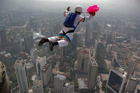 sky diver - basejumping Stock Photo - Budget Royalty-Free & Subscription, Code: 400-04443660
