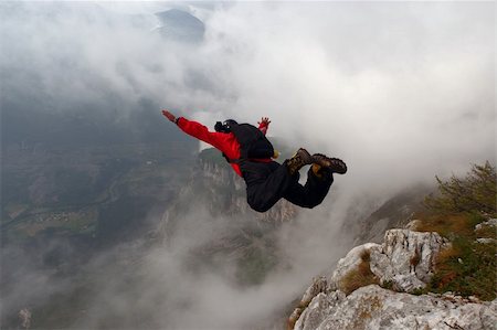 sky diver - basejumping Stock Photo - Budget Royalty-Free & Subscription, Code: 400-04443663