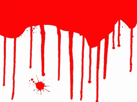 simsearch:400-04454583,k - Blood Splats and Drips - running down over a white background Photographie de stock - Aubaine LD & Abonnement, Code: 400-04454583