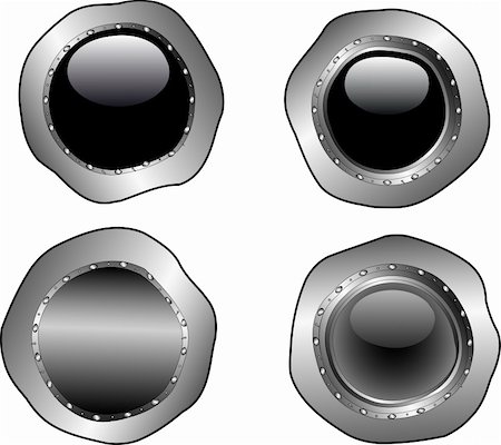 4 molten  Black Web Buttons (on seperated layers) Photographie de stock - Aubaine LD & Abonnement, Code: 400-04454592