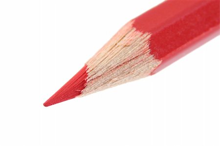 fedotishe (artist) - Close-up of red pencil isolated on white Stock Photo - Budget Royalty-Free & Subscription, Code: 400-04454762