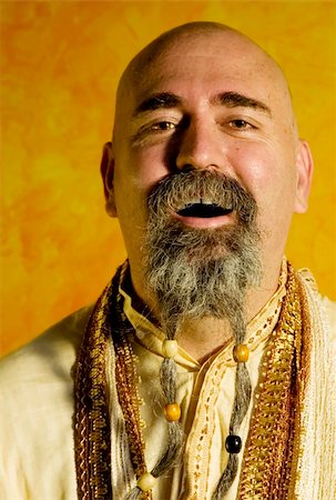 simsearch:400-05379674,k - Funny bald guru with a long beaded beard. Stock Photo - Budget Royalty-Free & Subscription, Code: 400-04455218