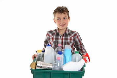 Taking out the rubbish suitable for recycling. Stock Photo - Budget Royalty-Free & Subscription, Code: 400-04455427