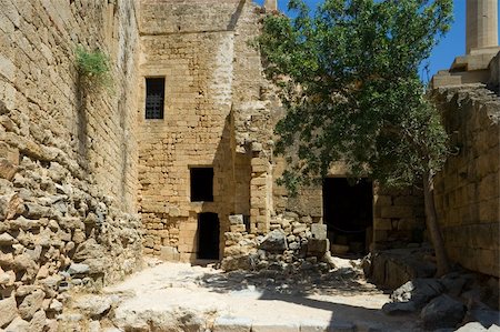 Ruins inside of the ancient Acropolis of Lindos, Rhodes, Greece Stock Photo - Budget Royalty-Free & Subscription, Code: 400-04456282
