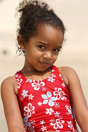 Cute little girl on a beach Stock Photo - Budget Royalty-Free & Subscription, Code: 400-04456949