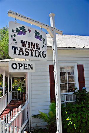 Wine tasting shop and sign in a small town, Amador County, California Stock Photo - Budget Royalty-Free & Subscription, Code: 400-04457278