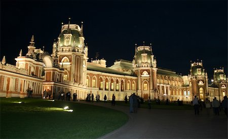 flyfishka (artist) - Moscow at night. Tsaritsyno Stockbilder - Microstock & Abonnement, Bildnummer: 400-04457748