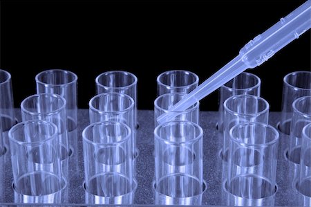 Test tubes - blue Stock Photo - Budget Royalty-Free & Subscription, Code: 400-04458433