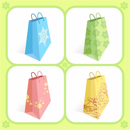 simsearch:400-04102288,k - Shopping bags in different colours Stock Photo - Budget Royalty-Free & Subscription, Code: 400-04458935