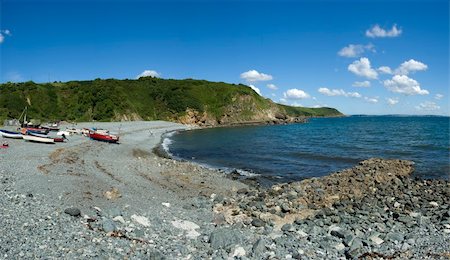 the fishing port of porthmallow on the lizard peninsula cornwall england uk Stock Photo - Budget Royalty-Free & Subscription, Code: 400-04459034