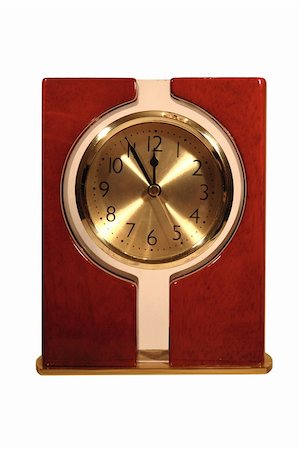 Clocks of mahogany show without five twelve Stock Photo - Budget Royalty-Free & Subscription, Code: 400-04459097
