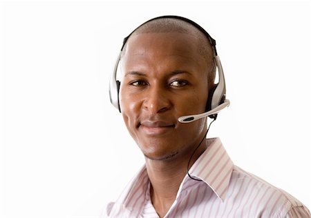 simsearch:400-03914864,k - This is an image of a man with a microphone headset on. This image can be used for telecommunication and service themes. Stock Photo - Budget Royalty-Free & Subscription, Code: 400-04459482