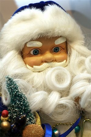 simsearch:400-05711921,k - Toy Santa Claus with close-up Stock Photo - Budget Royalty-Free & Subscription, Code: 400-04459519